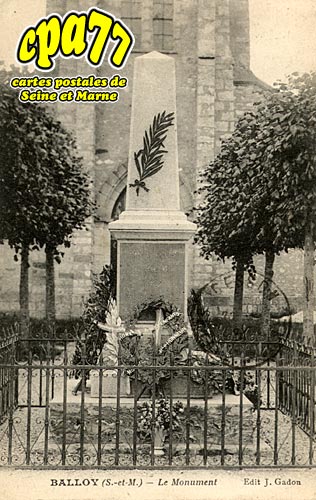 Balloy - Le Monument