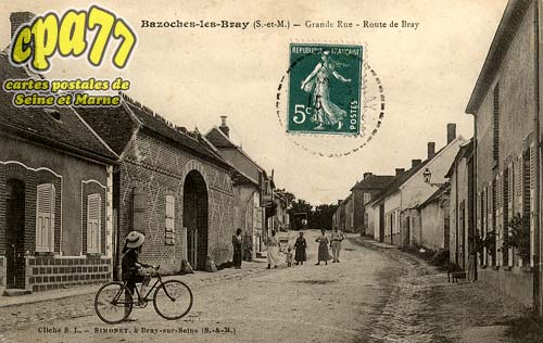 Bazoches Ls Bray - Grande Rue - Route de Bray
