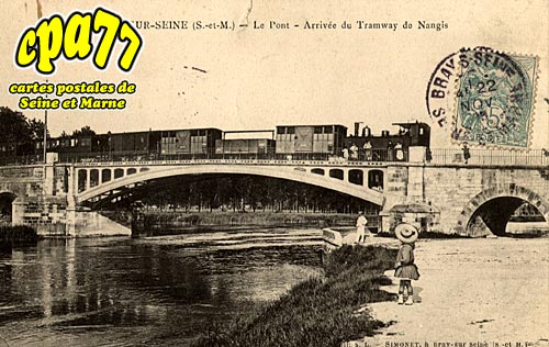 Bray Sur Seine - Le Pont - Arrivée du Tramway de Nangis