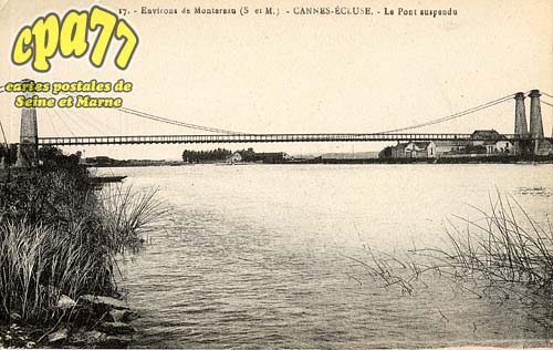 Cannes écluse - Environs de Montereau (S.-et-M.) -  Le Pont Suspendu
