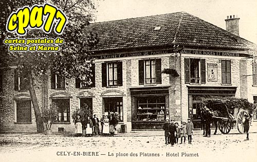 Cly En Bire - La Place des Platanes - Htel Plumet