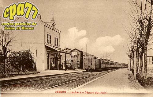 Cesson - La Gare - Dpart du train