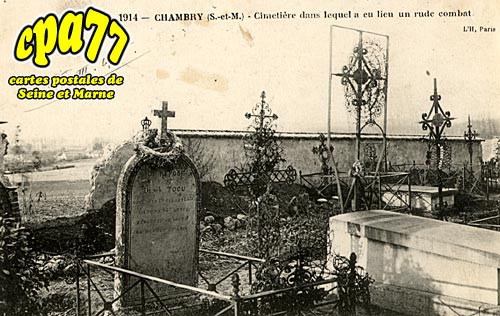 Chambry - Guerre de 1914 - Cimetire dans lequel a eu lieu un rude combat
