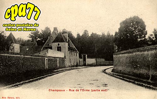 Champeaux - Rue de l'Orme (partie sud)