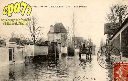 Chelles - Inondations de Chelles 1910 - Rue Protin