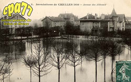 Chelles - Inondations de Chelles 1910 - Avenue des Abbesses