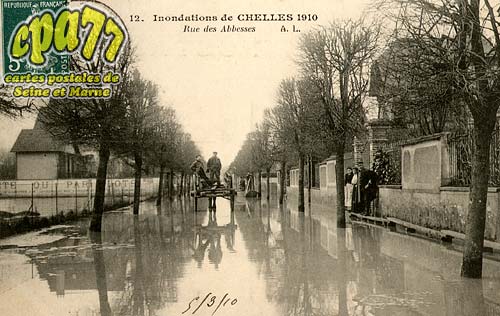 Chelles - Inondations de Chelles 1910 - Rue des Abbesses