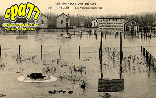 Chelles - Les Inondations de 1910 - Les Vergers submergs