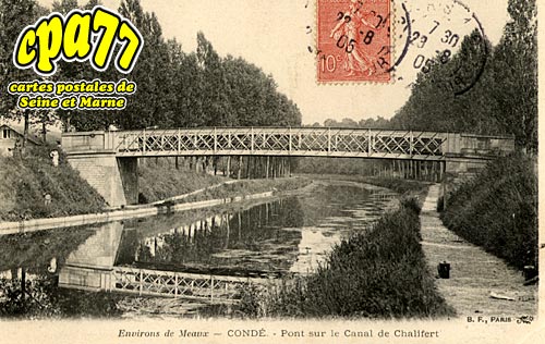 Cond Ste Libiaire - Pont sur le Canal de Chalifert