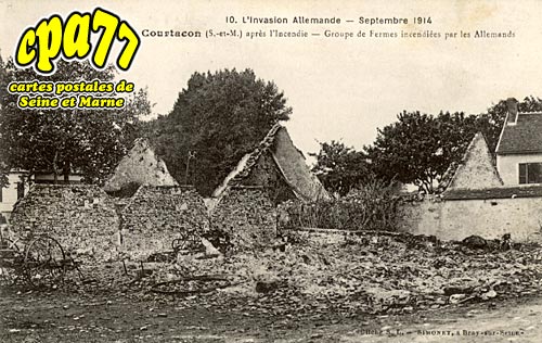 Courtacon - L'Invasion allemande - Septembre 1914, après l'incendie