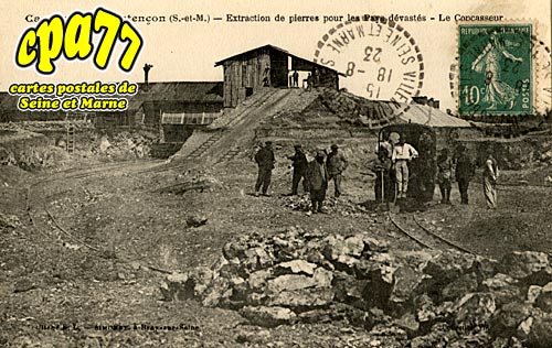 Coutencon - Les Carrires - Extraction  de pierres pour les Pays dvasts - Le Concasseur