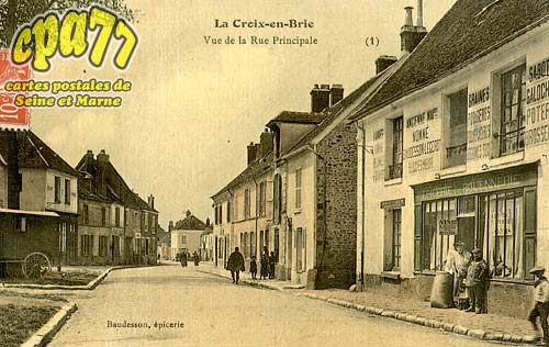 La Croix En Brie - Vue de la Rue Principale