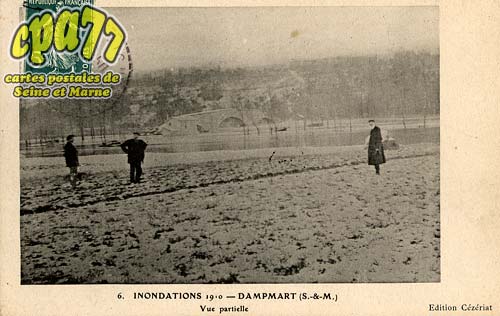 Dampmart - Inondations 1910 - Vue partielle