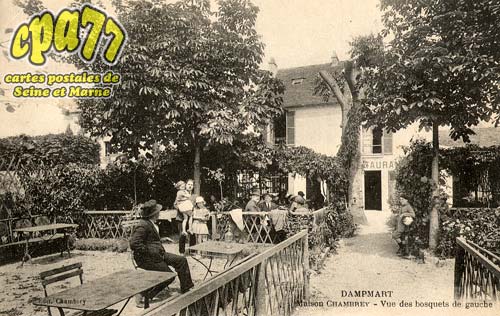 Dampmart - Maison Chambrey - Vue des bosquets de gauche
