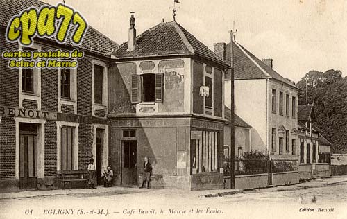 gligny - Caf Benot, la Mairie et les Ecoles