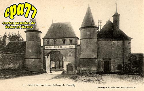 gligny - Entre de l'Ancienne Abbaye de Preuilly