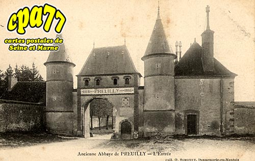 gligny - Ancienne Abbaye de Preuilly - L'Entre