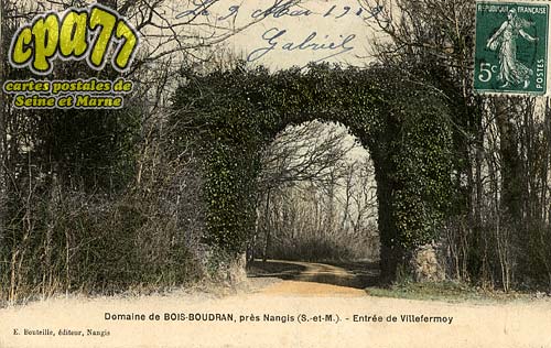 Fontenailles - Domaine de Bois-Boudran, près Nangis (S.-et-M.) - Entrée de Villefermoy