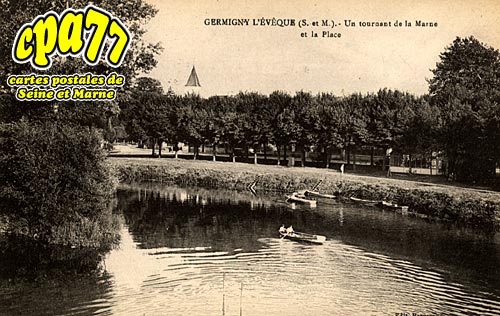 Germigny L'vque - Un tournant de la Marne et la Place