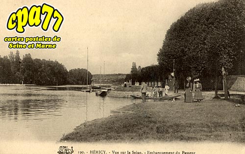 Hricy - Vue sur la Seine - Embarquement du Passeur