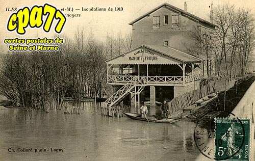 Isles Lès Villenoy - Inondations de 1910 - Restaurant Desnoyers