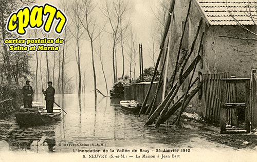 Jaulnes - Neuvry - L'inondation de la Valle de Bray - 24 Janvier 1910 - La Maison  Jean Bart