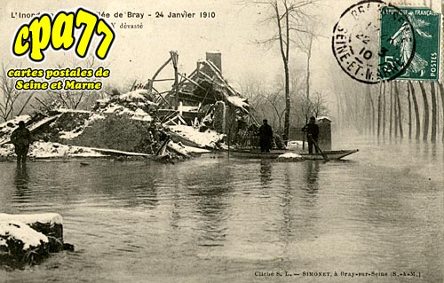 Jaulnes - Neuvry - L'inondation de la Valle de Bray - 24 Janvier 1910