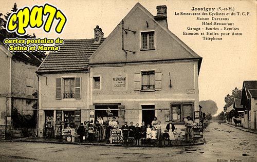 Jossigny - Le Restaurant des Cyclistes et du T.C.F. - Maison Defleurs - Htel-Restaurant - Garage - Ecuries - Essences et Huiles pour Autos - Tlphone