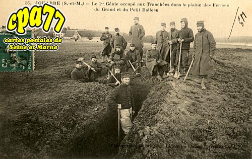 Jouarre - Le 1er Gnie occup aux Tranches dans la plaine des Fermes du Grand et du Petit Balleau