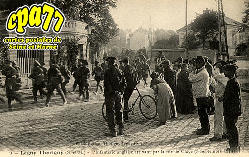 Lagny Sur Marne - L'Infanterie anglaise arrivant par la rue de Claye ( 3 septembre 1914)