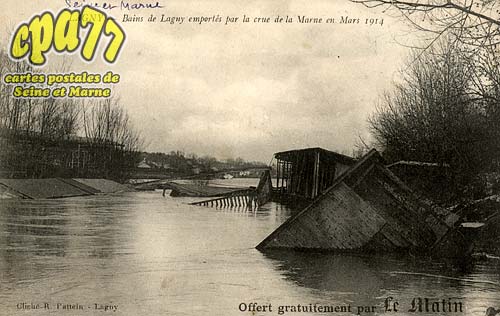 Lagny Sur Marne - Bains de Lagny emports par la crue de la Marne en Mars 1914