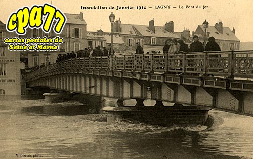 Lagny Sur Marne - Inondation de Janvier 1910 - Le Pont de fer