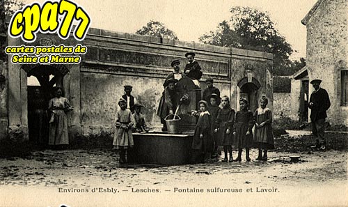 Lesches - Fontaine sulfureuse et Lavoir
