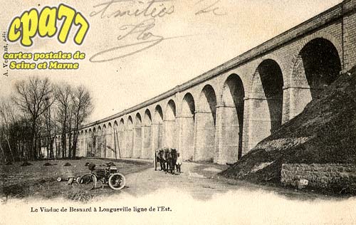 Longueville - Le Viaduc de Besnard  Longueville ligne de l'Est