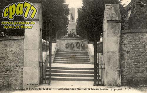 Lorrez Le Bocage Praux - Monument aux Morts de la Grande Guerre 1914-1918