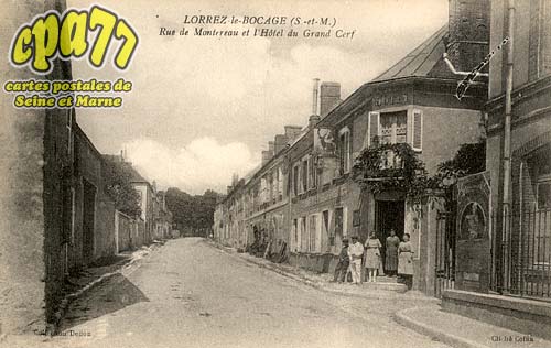Lorrez Le Bocage Praux - Rue de Montereau et l'Htel du Grand Cerf