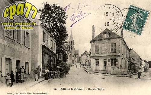 Lorrez Le Bocage Praux - Rue de l'Eglise