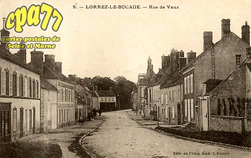 Lorrez Le Bocage Praux - Rue de Vaux