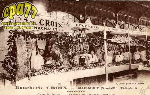 Machault - Boucherie Croix - Cases 35, 36, 37 - Etalage du Vendredi-Saint 1933
