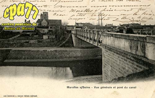 Marolles Sur Seine - Vue gnrale et pont du canal