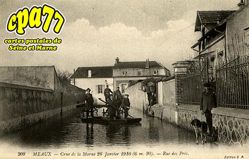 Meaux - Crue de la Marne 26 janvier 1910 (6m20) - Rue des Prs