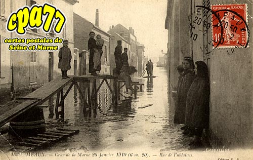 Meaux - Crue de la Marne 26 Janvier 1910 - Rue de Fublaines
