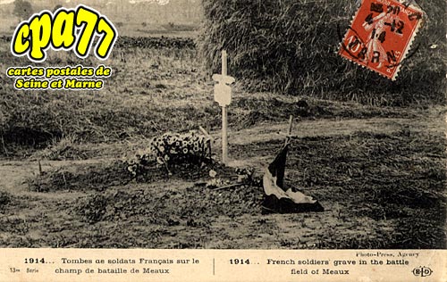 Meaux - Tombes de soldats franais sur le champ de bataille de Meaux