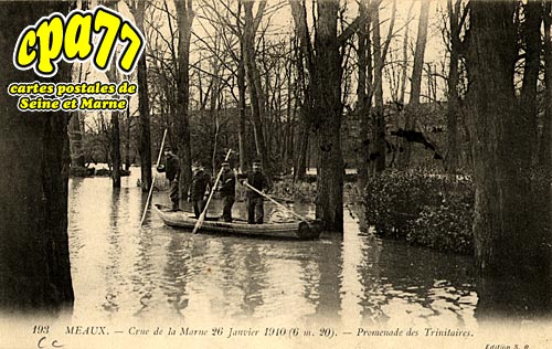 Meaux - Crue de la Marne 26 Janvier 1910 (6m20) - Promenade des Trinitaires
