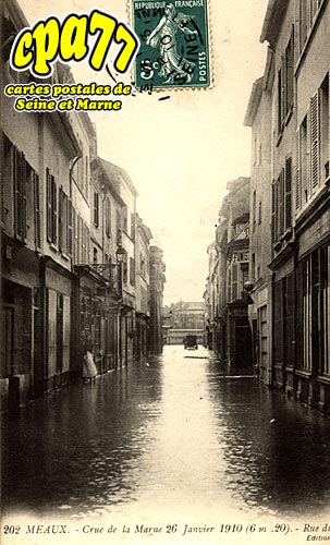 Meaux - Crue de la Marne 26 Janvier 1910 (6,20m) - Rue du Tan