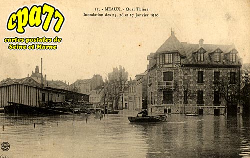 Meaux - Quai Thiers - Inondations des 25, 26 et 27 Janvier 1910