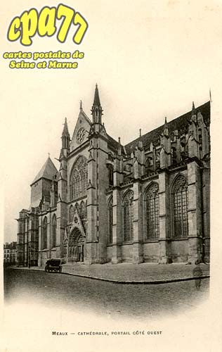 Meaux - Cathdrale, portail ct ouest