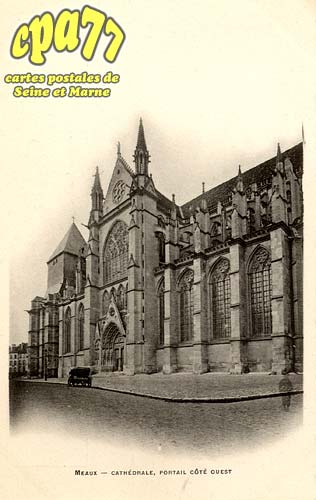 Meaux - Cathdrale, portail ct ouest
