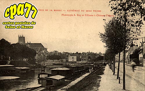 Meaux - Bords de la Marne - Extrmit du Quai Thiers
