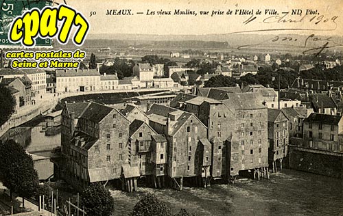 Meaux - Les Vieux Moulins, vue prise de l'Htel de Ville